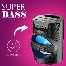 Clairbell 347_Ws-04 Thunder High Bass Power Bluetooth Speaker with Dj Lights 10 W 48 W Bluetooth Party Speaker image 2