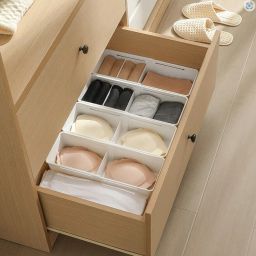 (Set Of 3) Multifunctional Underwear And Socks Storage Box, Home Organization Drawer Divider-image-37