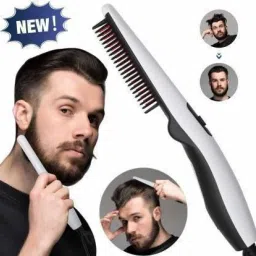 silverwyn Brush Hair Straightener Styler V2 Men's Electric Hair Styler Beard Sideburns Mustache Comb Styling Iron Hair Straightener-1