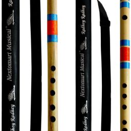 Musical Combo Flutes D Sharp 7 Hole (17 Inch) & F Natural (14 Inch) Bamboo Flute Bansuri with Flute Carry Bag Free Bamboo Flute-image-17