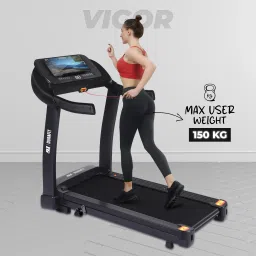 durafit Vigor BLDC 6 HP Peak | 4-Level Incline |18km Speed Home Use Treadmill image 2