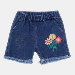 Creative Kids Girls Floral Denim Denim Shorts-image-37