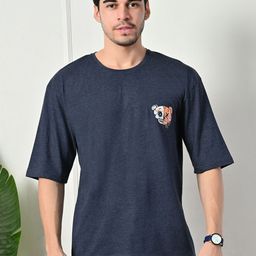 GLITOAdults Graphic Printed Round Neck Drop-Shoulder Pure Cotton Oversized Fit T-shirt-image-99