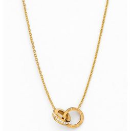 ISHTAARA Gold-Plated Stainless Steel Interlocked Timeless Necklace-image-53