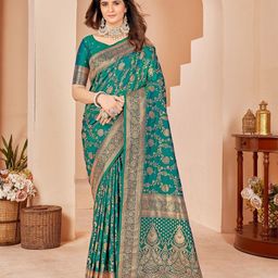 DIVASTRI Woven Design Zari Silk Blend Kanjeevaram Saree-45