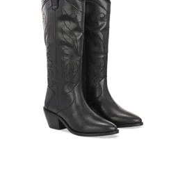 Delize Women Mid Heel Western Knee High Boots-picture-0