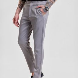 Snitch Men Smart Slim Fit Pleated Formal Trouser-image-87