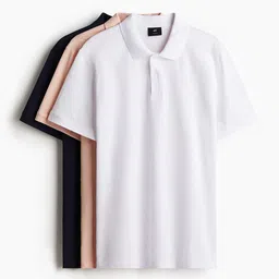 H&M 3-Pack Regular Fit Polo Shirts-image-57