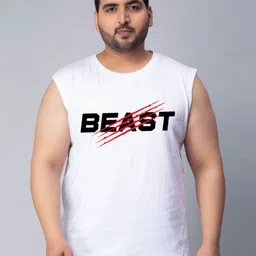Toodle Plus Men Plus Size Printed Sleeveless Vest T-Shirt-image-46