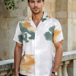 Celio Men Classic Opaque Printed Casual Shirt-image-97