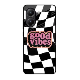 QRIOH Good Vibes Quirky Printed Poco X7 Pro 5G Glass Back Case Mobile Accessories-image-54