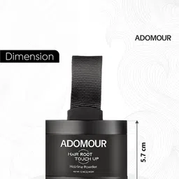 ADOMOUR Root Touchup Powder - 4 g - Black image 2