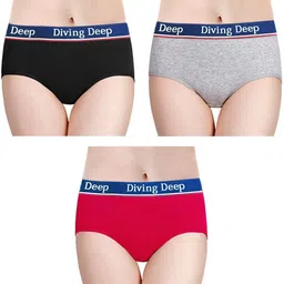 Diving Deep Pack Of 3 Hipster Briefs DD343 B, G, D Pink D101_3 PC_L-image-8