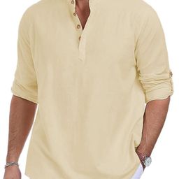 AMRIT TOP WEAR Mandarin Collar Long Sleeves Cotton Kurta-image-100