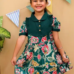 House Of Kids Unisex Green Dresses-image-91