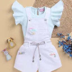 Toonyport Girls Printed Dungaree With Top-image-75