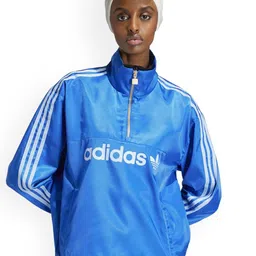 ADIDAS Originals Women Polyester Crop Denim Jacket with Embroidered-image-39