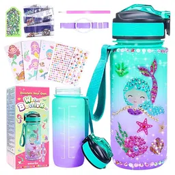 Tinker Squad Green & Pink Single Plastic Printed Water Bottle-57