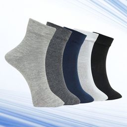 MJE Pack Of 5 Comfortable Ankle-Length Socks-image-96