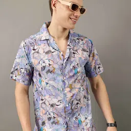 Jilmil Men Classic Floral Opaque Printed Casual Shirt-image-64
