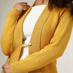 Soch Self Design Longline Acrylic Open Front Shrug image 5