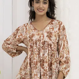 Nayo Print Peplum Top-image-6