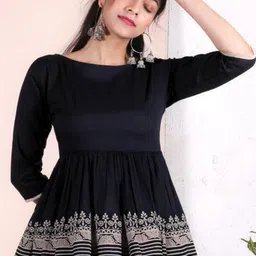 PALSIYA PRESENTS Print Peplum Top-image-26