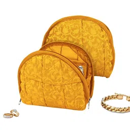 Kuber Industries Yellow Set of 2 Regular Jewellery Organiser Organisers-32