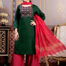 Aarika Girls Geometric Printed Keyhole Neck Kurta-picture-18