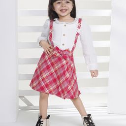 Peppermint Checked Peter Pan Collar Pinafore Dress-26