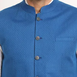 Turtle Printed Woven Formal Nehru Jacket image 2