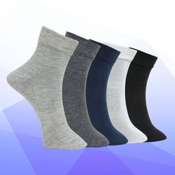 MJE Pack Of 5 Comfortable Ankle-Length Socks-image-95