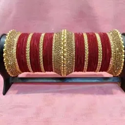 SGN fashion Maroon Copper Bangles-picture-20