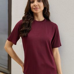 DressBerry Round Neck Regular Fit T-shirt-image-59