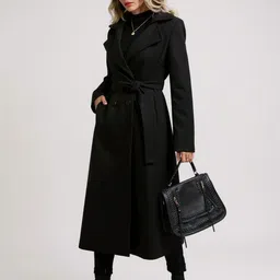 Mast & Harbour Double Collar Woollen Long Coat-picture-48