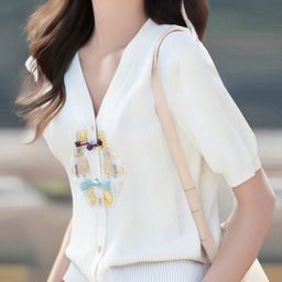 StyleCast Women Embroidered V-Neck Cardigan Sweaters-picture-34