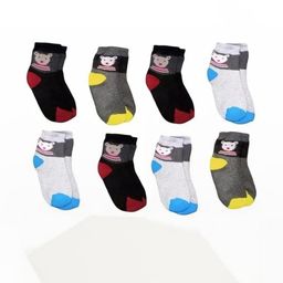 Akeeta Unisex Pack of 8 Patterned Cotton Calf Length Socks-image-78