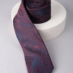 Louis Philippe Men Paisley Woven Broad Tie-image-47