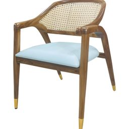 GLOBALLY INDIAN Blue & Brown Wooden Lounge Chair-image-31