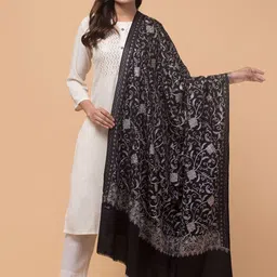 Tweedle Women Floral Embroidered Shawl-image-32