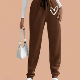 SAAHASAM Women Printed Relaxed Loose Fit Joggers Trousers-image-89