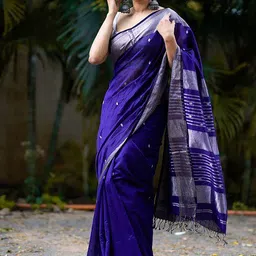 AMRUTKALA SAREES Woven Design Zari Silk Blend Banarasi Saree-25