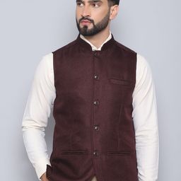 even Woven Design Nehru Jacket-22