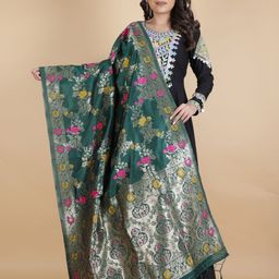 Suha Ethnic Motifs Woven Design Dupatta-image-21