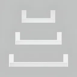SIVOM 3 Pieces White Multipurpose Modular Wall Shelves image 4