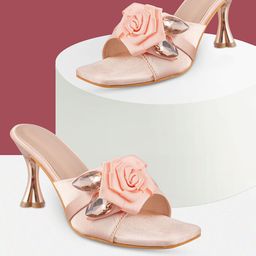 HUNYZA FOOTWEAR Embellished Party Slim Heeled Mules-image-51
