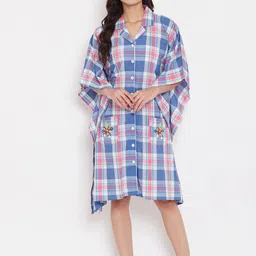 The Kaftan Company Checked Nightdress-image-15