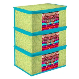 Kuber Industries Green Set of 3 Regular Multi-Utility Organisers image 5
