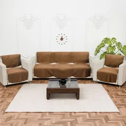 Aura Brown Velvet Sofa Cover-image-47