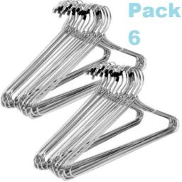 Steel Saree Pack of 6 Hangers For Saree-image-36